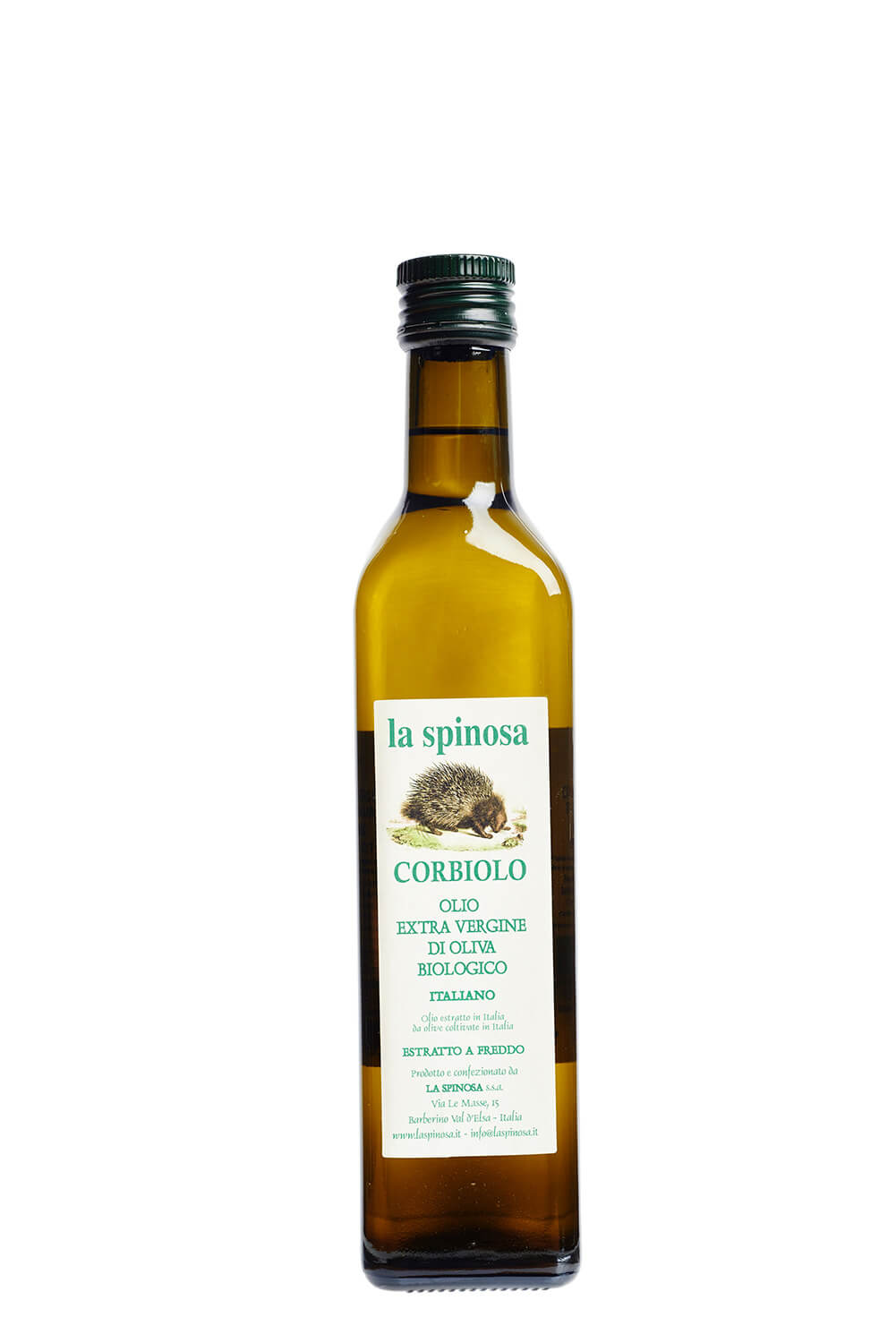 Se Corbiolo, ekstra jomfru Olivenolie, La Spinosa - 0,50 ltr hos Buus Vine